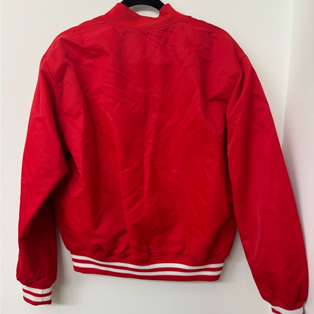 NWOT Lacoste Heritage Oversized Bomber Jacket Size 40 (Women's 8-10) - Picture 2 of 5